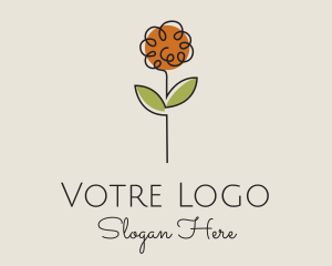 Skincare - Minimalist Peony Flower logo design