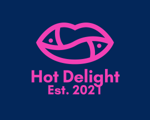 Hot Pink Lips  logo design