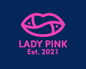 Hot Pink Lips  logo design