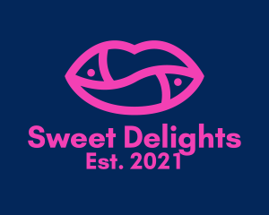 Hot Pink Lips  logo design