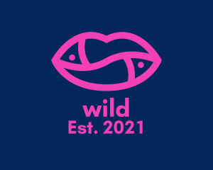 Sexy - Hot Pink Lips logo design