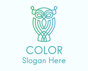 Gradient Owl Outline  Logo