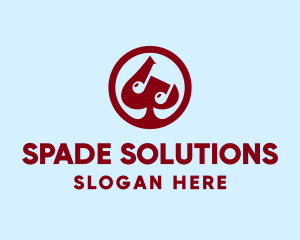 Spades Musical Note logo design