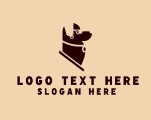 Doggo - Sunglasses Gangster Dog logo design