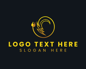 Electricity - Electric Power Plug logo design