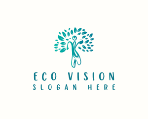 Eco Human Tree logo design