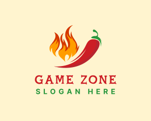 Hot - Hot Chili Fire Grill logo design