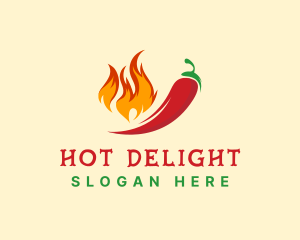 Hot Chili Fire Grill logo design