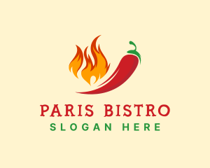 Hot Chili Fire Grill logo design