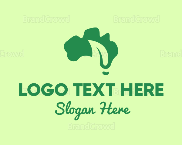 Organic Leaf Map Logo