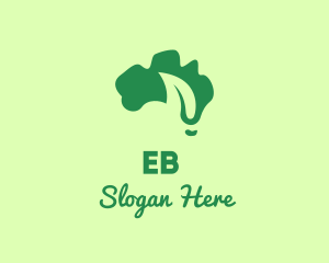 General - Organic Leaf Map logo design