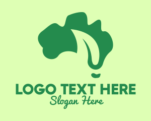 Map - Abstract Leaf Map logo design