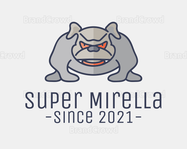 Angry Pitbull Dog Logo