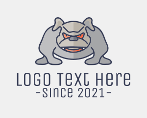 Doggy - Angry Pitbull Dog logo design