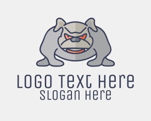 Angry Pitbull Dog Logo