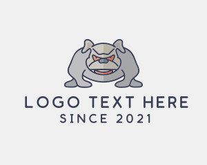 Angry Pitbull Dog logo design