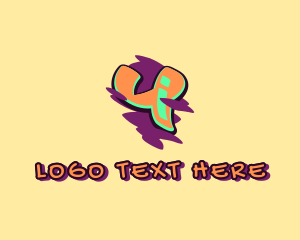 Teenager - Graffiti Art Letter Y logo design
