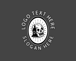 Pub - Liquor Skull Drink logo design