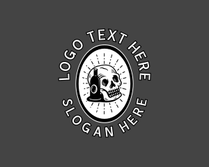 Liquor Skull Drink Logo