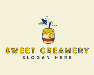 Dessert Honey Bee logo design