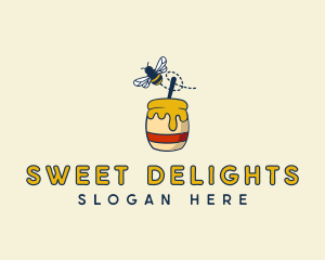 Dessert Honey Bee logo design