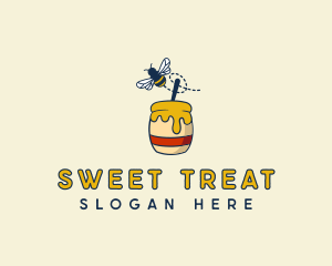 Dessert Honey Bee logo design