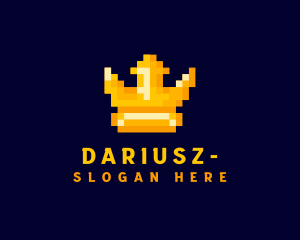 Gaming - Pixelated Game Crown logo design