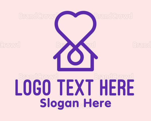 Simple Love House Logo
