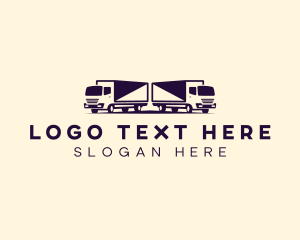 Trailer Truck - Truck Freight Vehicle logo design