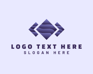 Advertising - Geometric Rhombus Wave logo design