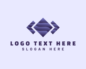 Geometric Rhombus Wave Logo