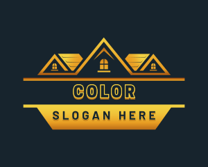 Roofing Property Contractor logo design