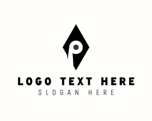 Letter P - Diamond Studio Letter P logo design