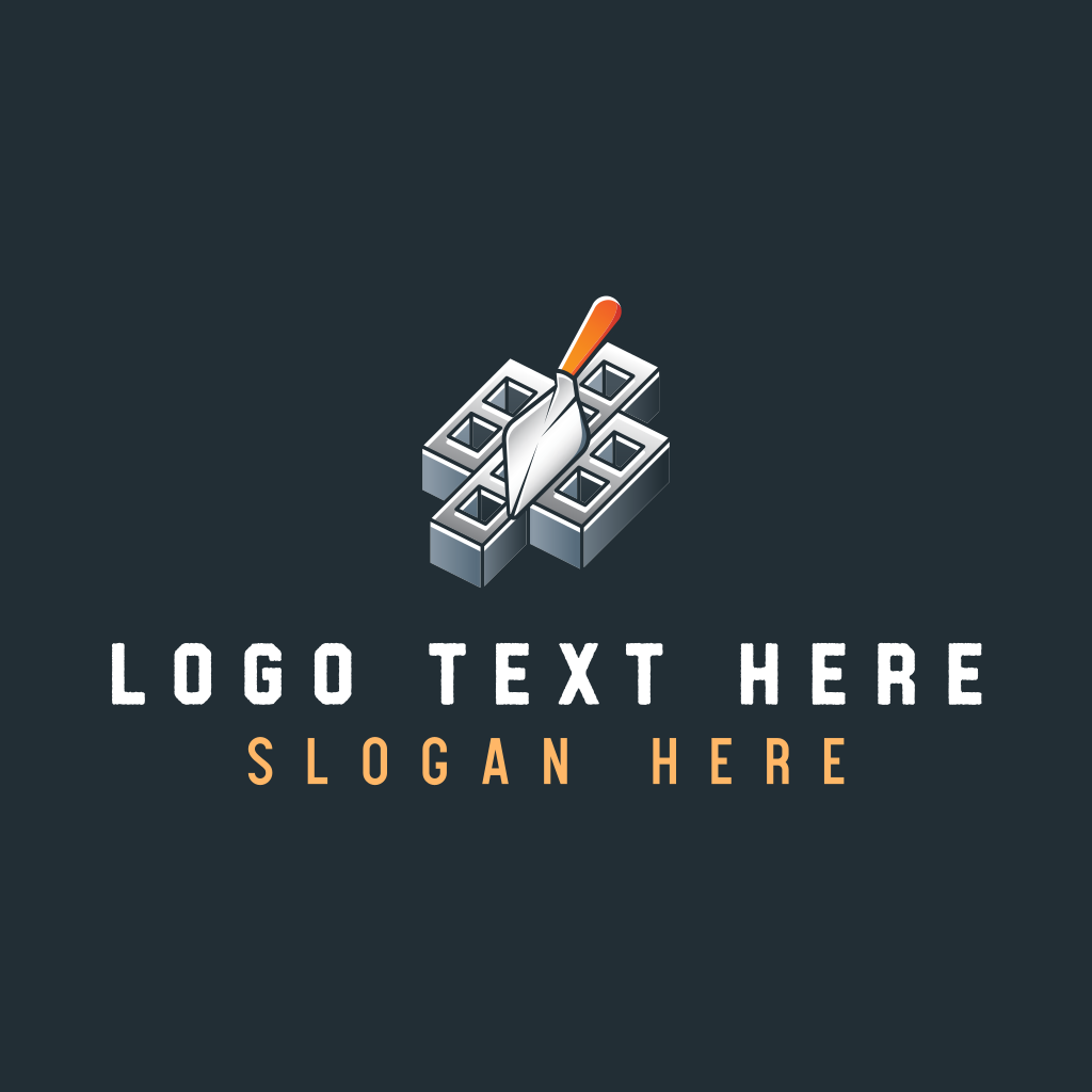 Trowel Concrete Blocks Logo | BrandCrowd Logo Maker