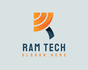 Letter R Signal Tech logo design