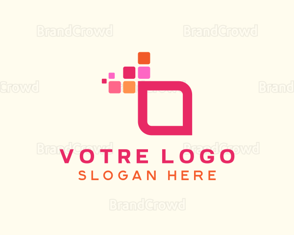 Digital Abstract Square Logo