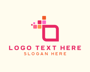 Hi Tech - Digital Abstract Square logo design