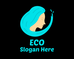 Ocean Wave Woman Logo