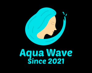 Ocean Wave Woman logo design