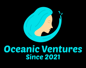 Ocean Wave Woman logo design