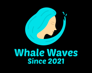 Ocean Wave Woman logo design