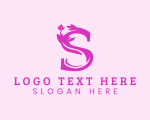 Fashion Design - Flower Garden Letter S logo design