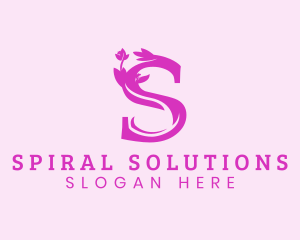 Flower Garden Letter S logo design