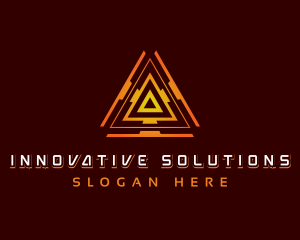 Triangular Technology Developer logo design