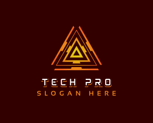 Developer - Triangular Technology Developer logo design