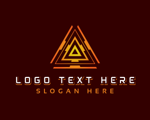 Triangular Technology Developer logo design