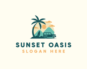 Sunset - Summer Sunset Resort logo design