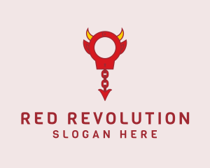 Evil Red Handcuff logo design