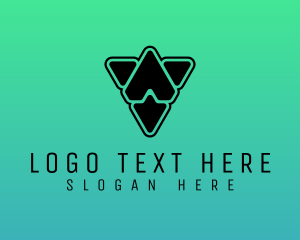 High Tech - Digital Prism Shapes logo design