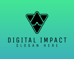 Digital Prism Shapes logo design